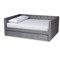 Baxton Studio Larkin Modern and Contemporary Grey Velvet Fabric Queen Size Daybed with Trundle 187-11462-Zoro - alternate 1